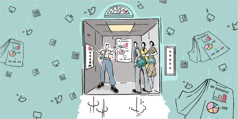 Illustration by #sandrastaufer for Heads-up Coaching: 'Elevate your Elevator Pitch' Illustration by #sandrastaufer for Heads-up Coaching: 'Elevate your Elevator Pitch'
